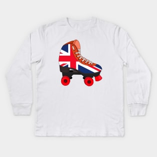 Roller Skating United Kingdom Kids Long Sleeve T-Shirt